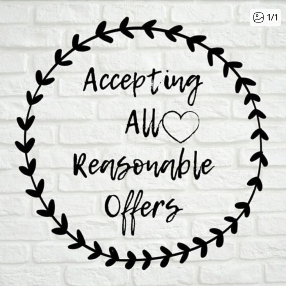 Accepting All Reasonable Offers Decorative Wall Sign - Black on White